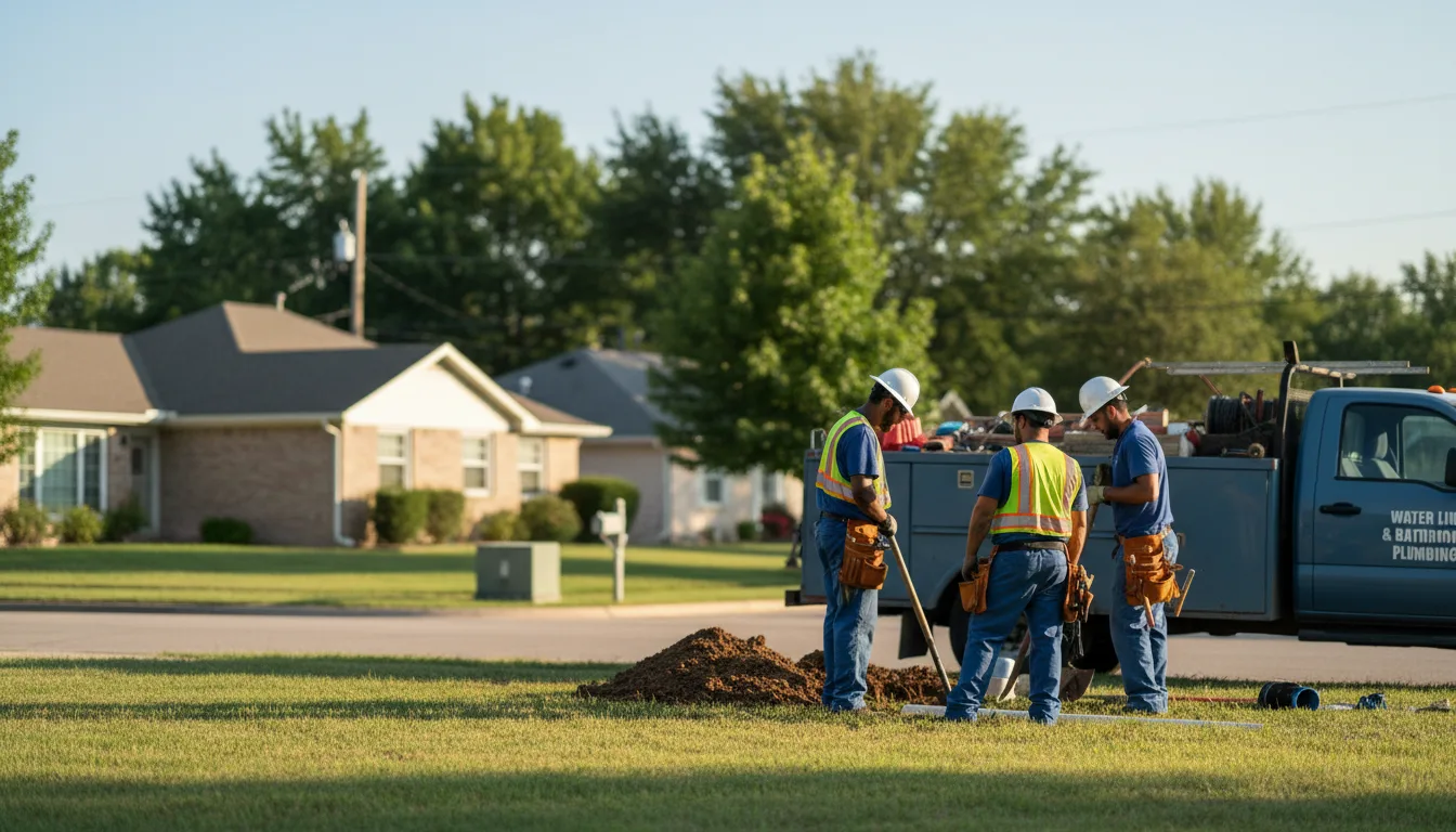 Residential water line and bathroom plumbing service in Riverside, WY